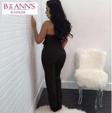 ONE SHOULDER RUFFLE JUMPSUIT - B ANN'S BOUTIQUE