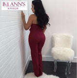 ONE SHOULDER RUFFLE JUMPSUIT - B ANN'S BOUTIQUE