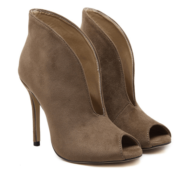 Open front ankle booties online