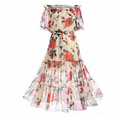 OPHELIA’S OFF-THE-SHOULDER RUFFLE DRESS