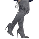 OVER THE KNEE LACE-UP BOOT - B ANN'S BOUTIQUE