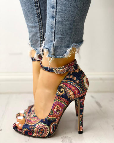 PAISLEY PERFECTION HEEL - B ANN'S BOUTIQUE