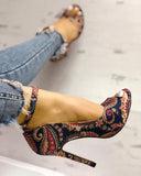 PAISLEY PERFECTION HEEL - B ANN'S BOUTIQUE