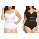 PATCHWORK MESH ONE-PIECE - B ANN'S BOUTIQUE