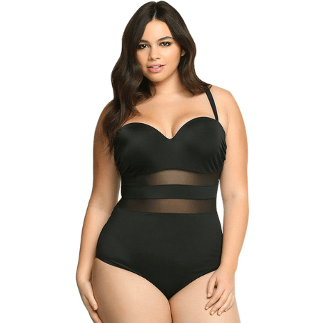 PATCHWORK MESH ONE-PIECE - B ANN'S BOUTIQUE