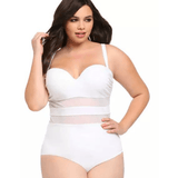 PATCHWORK MESH ONE-PIECE - B ANN'S BOUTIQUE