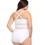 PATCHWORK MESH ONE-PIECE - B ANN'S BOUTIQUE