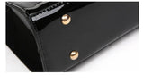 PATENT LEATHER MESSENGER TOTE - B ANN'S BOUTIQUE, LLC