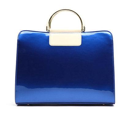 PATENT LEATHER MESSENGER TOTE - B ANN'S BOUTIQUE, LLC
