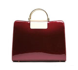 PATENT LEATHER MESSENGER TOTE - B ANN'S BOUTIQUE, LLC