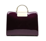 PATENT LEATHER MESSENGER TOTE - B ANN'S BOUTIQUE, LLC