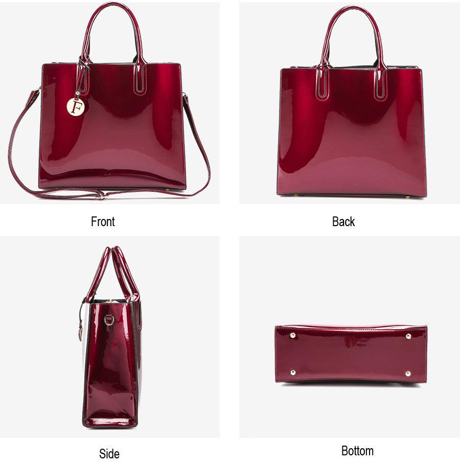 PATENT LEATHER TOTE – B ANN'S BOUTIQUE, LLC PATENT LEATHER TOTE – B ANN'S BOUTIQUE, LLC