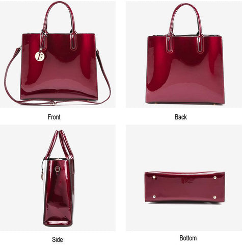 PATENT LEATHER TOTE - B ANN'S BOUTIQUE