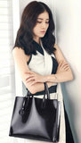 PATENT LEATHER TOTE - B ANN'S BOUTIQUE
