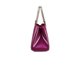 PATENT LEATHER ZIPPERED TOTE - B ANN'S BOUTIQUE, LLC