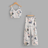 PENNY’S PERFECT FLORAL STRIPE PANTS SET - B ANN'S BOUTIQUE