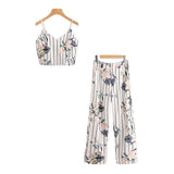 PENNY’S PERFECT FLORAL STRIPE PANTS SET - B ANN'S BOUTIQUE