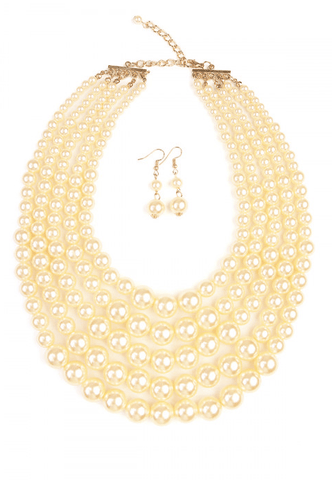 PERFECT PEARL NECKLACE & EARRINGS - B ANN'S BOUTIQUE