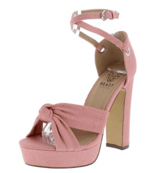 PINK KNOTTED PEEP TOE CROSS ANKLE STRAP HEEL - B ANN'S BOUTIQUE