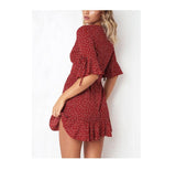 PIPER’S POLKA DOT WRAP MINI DRESS - B ANN'S BOUTIQUE