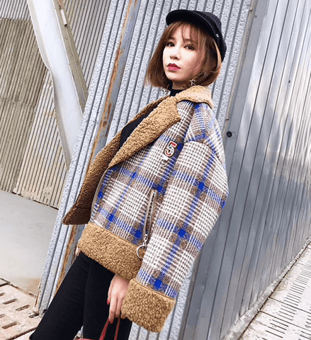 PLAID & PLAYFUL WOOL BLEND COAT - B ANN'S BOUTIQUE