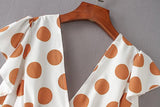 PLUNGING POLKA DOT CROPPED TOP - B ANN'S BOUTIQUE