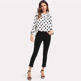 POLKA DOT PARTY TIME BLOUSE - B ANN'S BOUTIQUE