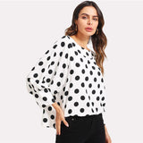 POLKA DOT PARTY TIME BLOUSE - B ANN'S BOUTIQUE