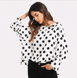 POLKA DOT PARTY TIME BLOUSE - B ANN'S BOUTIQUE