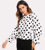 POLKA DOT PARTY TIME BLOUSE - B ANN'S BOUTIQUE