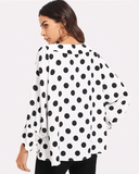POLKA DOT PARTY TIME BLOUSE - B ANN'S BOUTIQUE