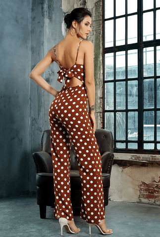 POLKA DOTTIN’ PARTY JUMPSUIT - B ANN'S BOUTIQUE