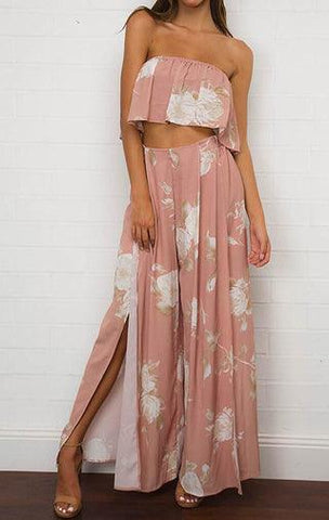 PRETTY IN PINK TWO PIECE PANTS SET - B ANN'S BOUTIQUE