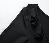 RAE’S RUFFLE BACKLESS BODYSUIT - B ANN'S BOUTIQUE