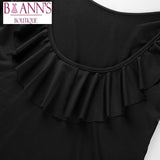 RAE’S RUFFLE BACKLESS BODYSUIT - B ANN'S BOUTIQUE