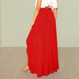 RED ALERT SPLIT SKIRT - B ANN'S BOUTIQUE