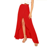 RED ALERT SPLIT SKIRT - B ANN'S BOUTIQUE