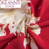 RED FLORAL MAXI WRAP DRESS - B ANN'S BOUTIQUE, LLC