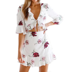REGAN’S RUFFLED CUT-OUT DRESS