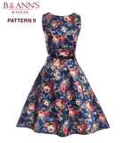 RETRO FLORAL A-LINE DRESS - B ANN'S BOUTIQUE, LLC