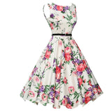 RETRO FLORAL A-LINE DRESS - B ANN'S BOUTIQUE, LLC
