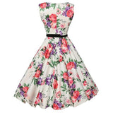 RETRO FLORAL A-LINE DRESS - B ANN'S BOUTIQUE, LLC