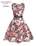 RETRO FLORAL A-LINE DRESS - B ANN'S BOUTIQUE, LLC