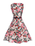 RETRO FLORAL A-LINE DRESS - B ANN'S BOUTIQUE, LLC