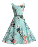 RETRO FLORAL A-LINE DRESS - B ANN'S BOUTIQUE, LLC