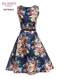 RETRO FLORAL A-LINE DRESS - B ANN'S BOUTIQUE, LLC