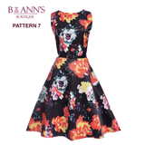 RETRO FLORAL A-LINE DRESS - B ANN'S BOUTIQUE, LLC