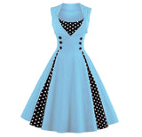 RETRO  POLKA DOT A-LINE DRESS - B ANN'S BOUTIQUE, LLC