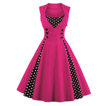 RETRO  POLKA DOT A-LINE DRESS - B ANN'S BOUTIQUE, LLC