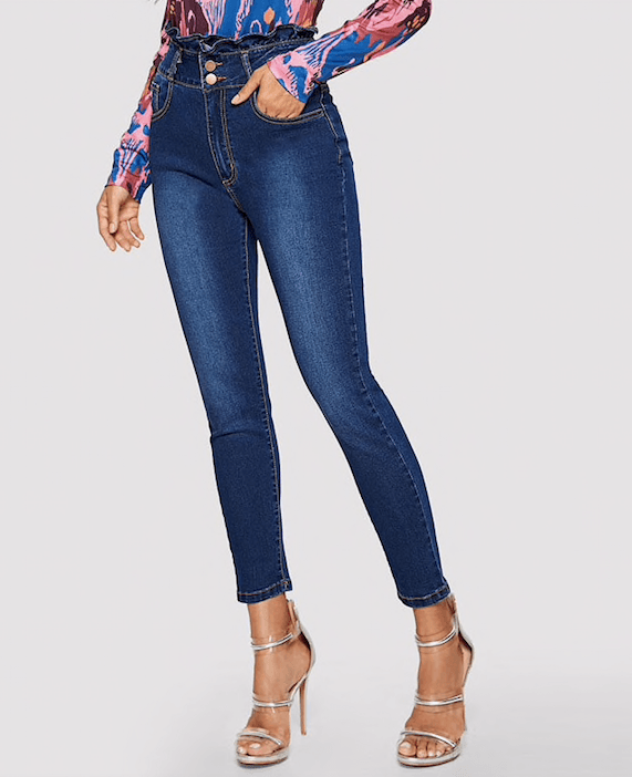 ROXIE RUFFLE SKINNY JEANS – B ANN'S BOUTIQUE, LLC